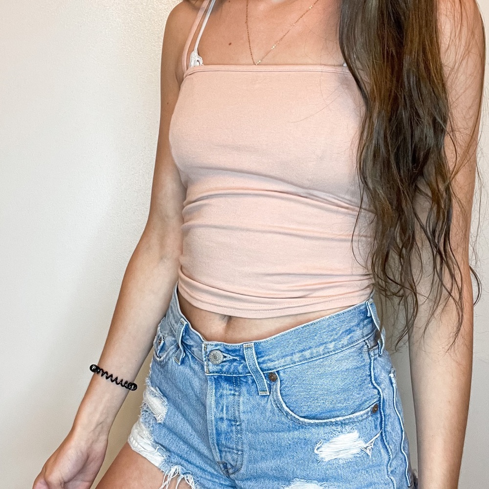 PINK H&M DIVIDED TANK TOP